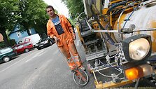 A.Mickevičiaus gatvėje perbraižyta juosta.