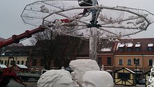Kauniečiai atsisveikino su debesų egle
