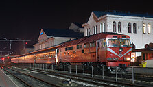 Traukinys 92/91 Vilnius &ndash; Sankt Peterburgas &ndash; Vilnius įvairiais laikotarpiais.