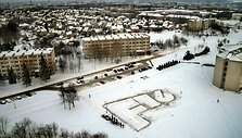 KTU studentų užra&scaron;as i&scaron; sniego