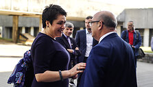 Lietuvos tautinio olimpinio komiteto prezidentė Daina Gudzinevičiūtė ir Kauno meras Visvaldas Matijo&scaron;aitis
