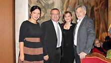Paulius ir Jurga Jurkevičiai kartu su Luigi Caccamo su Luigi Coccomo bei jo žmona 