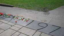 Atminimo renginys prie Kauno muzikinio teatro, kur R.Kalanta susidegino