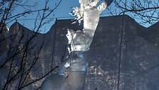 Festivalio &bdquo;Ice on Whyte&ldquo; dalyvių skulptūros