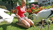 Kaunietės I.Dabkienės namuose &scaron;iuo metu gyvena du gandrai. Priglausti juos moteriai pasiūlė GGA nariai.