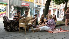 Laisvės alėjoje vyko &bdquo;sofų vakaras&ldquo;