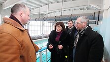 Rekonstruojamame &bdquo;Vilijos&ldquo; baseine apsilankė miesto savivaldybės atstovai.