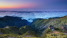 1862 m auk&scaron;čio Piko Ruivo kalno panorama