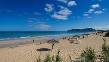 Porto Santo sala &ndash;  beveik visa jos pakrantė yra geltono smėlio juosta