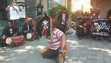 Tradicinis Reog Ponorogo &scaron;okis Indonesijoje 