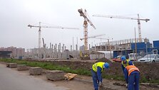 Arenos statybos vyksta gana sklandžiai.