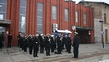 Traukinio i&scaron;lydėjimo i&scaron; Klaipėdos geležinkelio stoties ceremonija