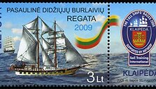 Naujasis pa&scaron;to ženklas skirtas regatai. 