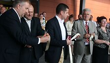 &Scaron;ventinė Klaipėdos autobusų stoties atidarymo akimirka.
