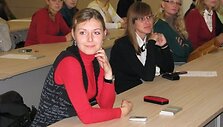Studentai rinksis į vie&scaron;ą paskaitą.