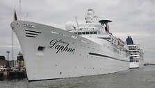 Dar prie&scaron; 8 val. ryto į uostą įplaukė 162 m ilgio &bdquo;Princess Daphne&ldquo;.