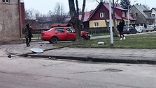 Avarija &Scaron;ilutės mieste: per plauką i&scaron;vengta tragedijos