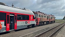 Sugedusį traukinį tempė &scaron;ilumvežis