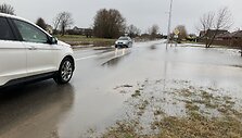 Užlieti keliai Klaipėdos rajone