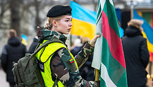 Klaipėdiečiai i&scaron;rei&scaron;kė solidarumą su ukrainiečiais.