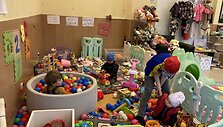 Paramos centre įrengtas ir kampelis vaikams, nes dauguma atvykusių &ndash; su mažais vaikais.