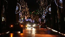 Palanga sutvisko kalėdinėmis spalvomis