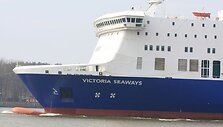 Pakeliui į Klaipėdą užsidegė keltas &bdquo;Victoria Seaways&ldquo;