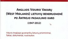 Aldonos Grupas knyga &bdquo;Anglijos Vidurio Vakarų (West Midlands) Lietuvių Bendruomenė po II Pasaulinio Karo&ldquo;