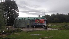 Namelis laikinai apdengtas