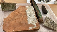Archeologai pristatė radinius, aptiktus &scaron;v. Jono bažnyčios Klaipėdos senamiestyje, vietoje.