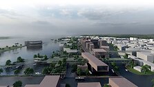 VDA komandos vizualizacijos, kaip turėtų būti plėtojamas Vitės kvartalas ir Žiemos uostas. 