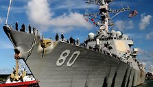 Į Klaipėdos uostą atvyko JAV &bdquo;Arleigh Burke&ldquo; klasės raketinis kovos karo laivas USS Roosevelt (DDG 80).