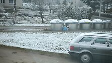 Kovo 18-osios rytą Lietuvoje pasnigo. Lazdijai.