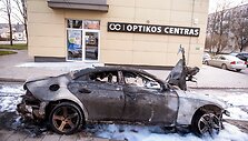 Sudegęs automobilis Gargžduose