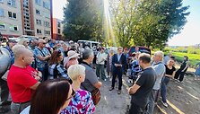 Gyventojų susitikimas su Klaipėdos meru A.Vaitkumi ir Seimo nare L.Girskiene