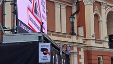 Protestas Teatro aik&scaron;tėje