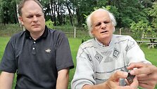 Mokslininkai Klaidas Perminas ir Algirdas Girininkas (de&scaron;inėje)