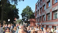 V.Grubliauskas mokslo metų pradžios sveikinimo žodį tarė &bdquo;Vitės&ldquo; progimnazijoje.