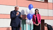 V.Grubliauskas mokslo metų pradžios sveikinimo žodį tarė &bdquo;Vitės&ldquo; progimnazijoje.