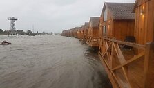 Drevernos uoste trečiadienio vakarą dėl vėjo  kelioms valandoms pakilo vandens lygis.