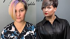 Kirpėjos-stilistės i&scaron;gražintos moterys pasikeitė neatpažįstamai.