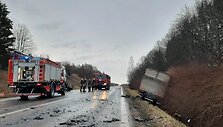 Skaudi avarija tarp Kretingos ir Palangos.