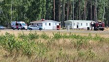 Nidos aerodrome vykusios pratybos smalsuoliams sukėlė nerimo dėl nelaimės.