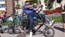 Klaipėdietis Juozas Retkus dviratį susikonstravo pats.