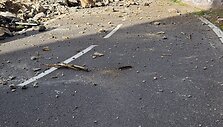 Tenerifėje didžiuliai rieduliai apgadino automobilius. 