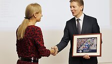 Apdovanoti Jūros &scaron;ventės eisenos dalyviai.