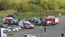 Avarija įvyko sankryžoje.