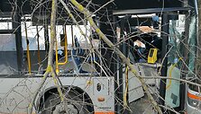 Klaipėdoje nuo kelio nuvažiavo autobusas.