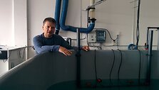 Mokslininkas i&scaron; Vokietijos B.Buck yra Klaipėdoje koordindavo krevečių auginimo sistemos įdiegimą.