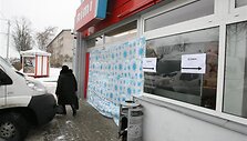 Sprogimas prie prekybos centro